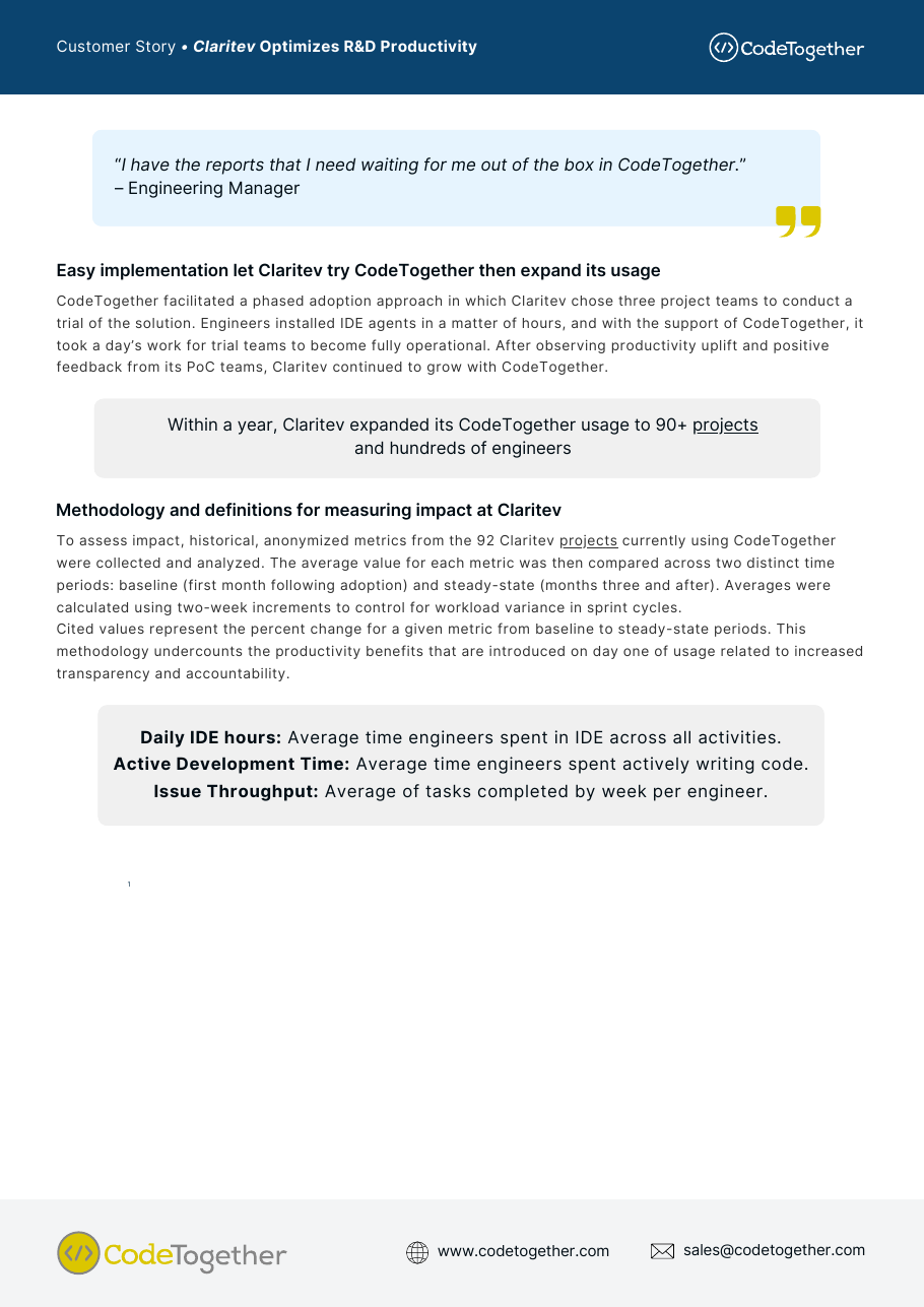 Claritev makes CodeTogether foundational to its AI transformation., page 3 of 3