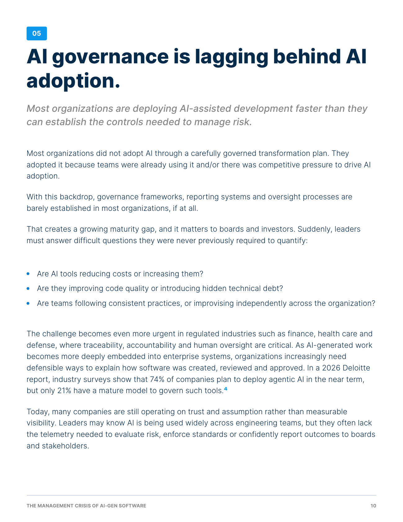 The Management Crisis of AI-Gen Software, page 11 of 17